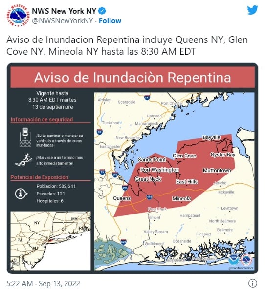 Alerta urgente tornado inundaciones repentinas EEUU