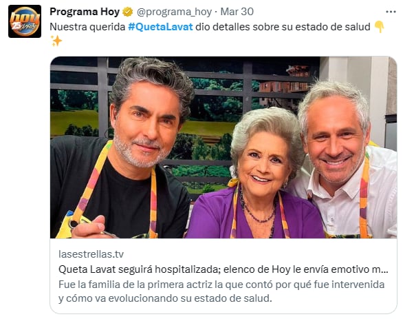 Muere Queta Lavat