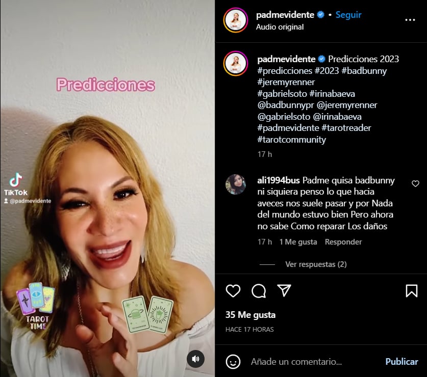 Padme Vidente asegura que el "hate" le afectará a Bad Bunny