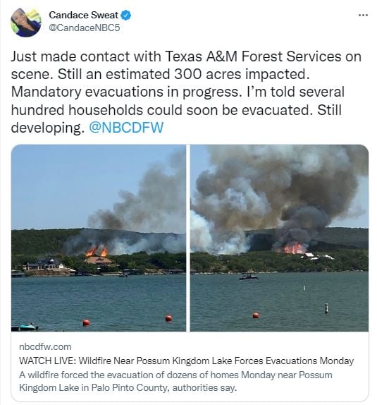 Fuego podría llegar al condado de Houston