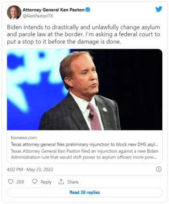 They ask a judge to stop the application of Biden's new asylum rule