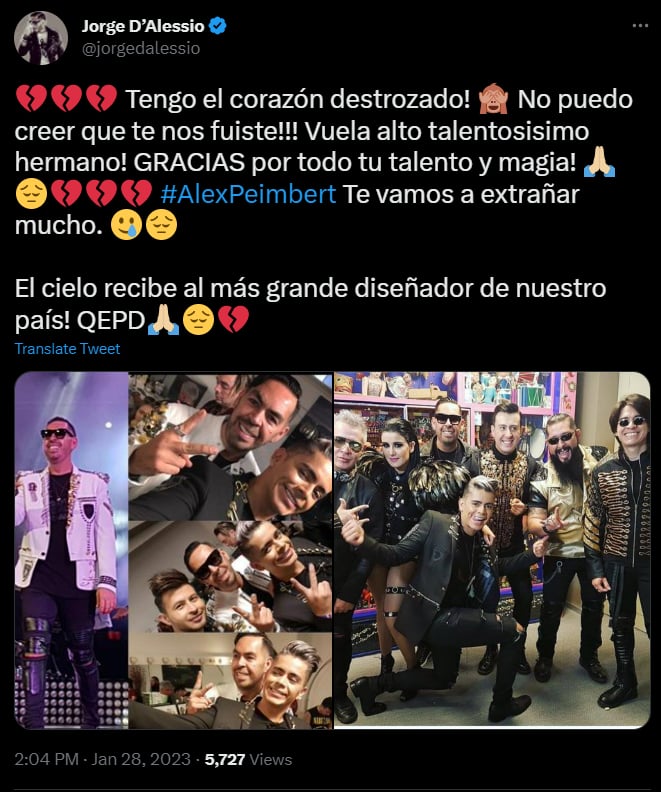 ¿De qué murió Alex Peimbert?