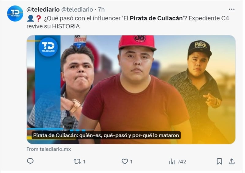 Pirata de Culiacán familia, asesinato, El Mencho, redes sociales, MundoNOW