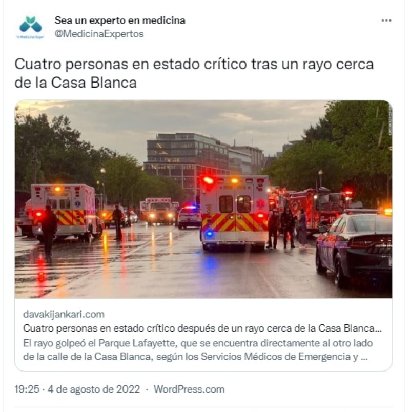 Cayó en el Lafayette Park