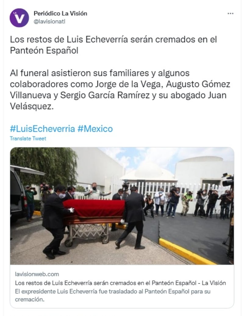Trasladan las cenizas