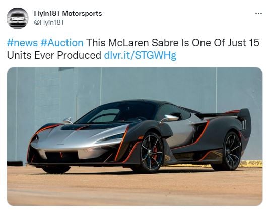 Pondrán a la venta un magistral McLaren Sabre