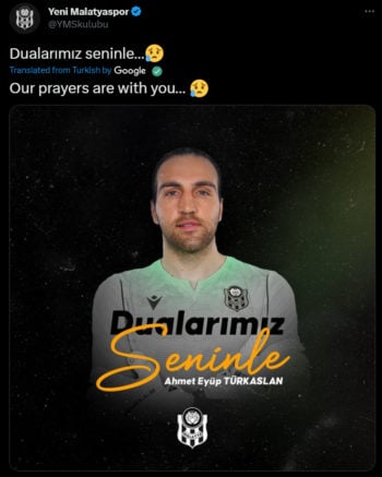 Se confirmó la muerte del portero de Turquía en redes sociales