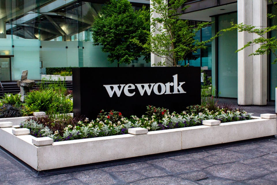 WeWork, conjunto, escritorios, trabajo, tecnología