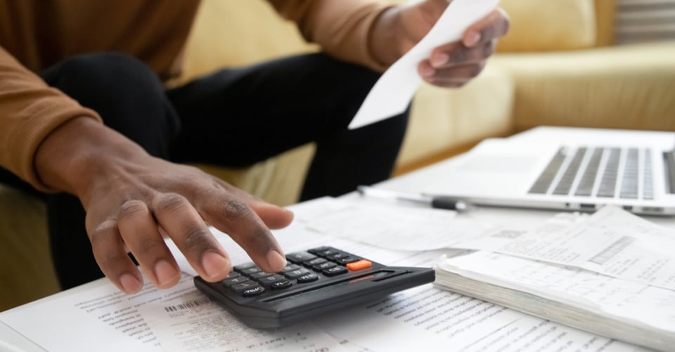 Person doing accounts to know credit score