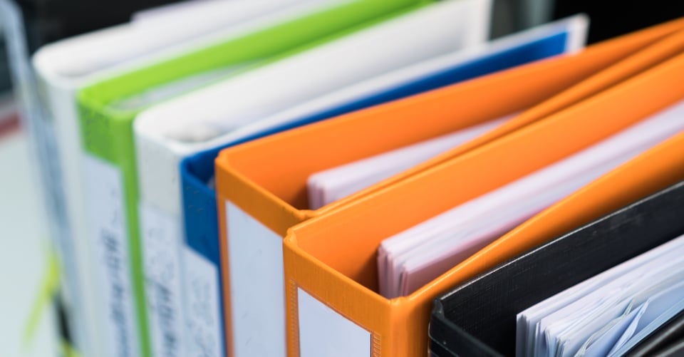Folders with documents for visas