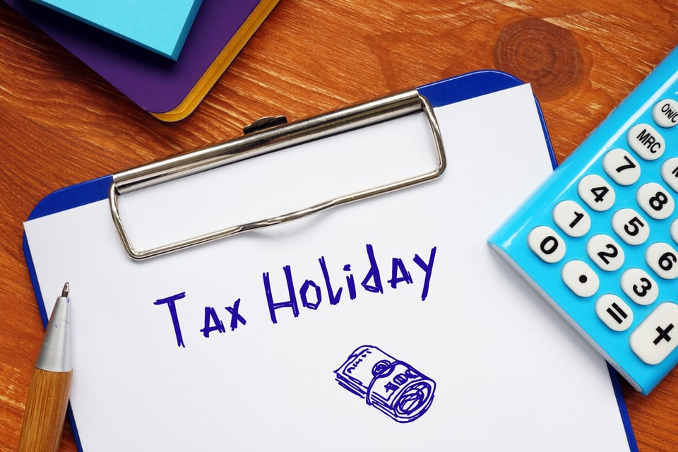 Sales taxes holiday