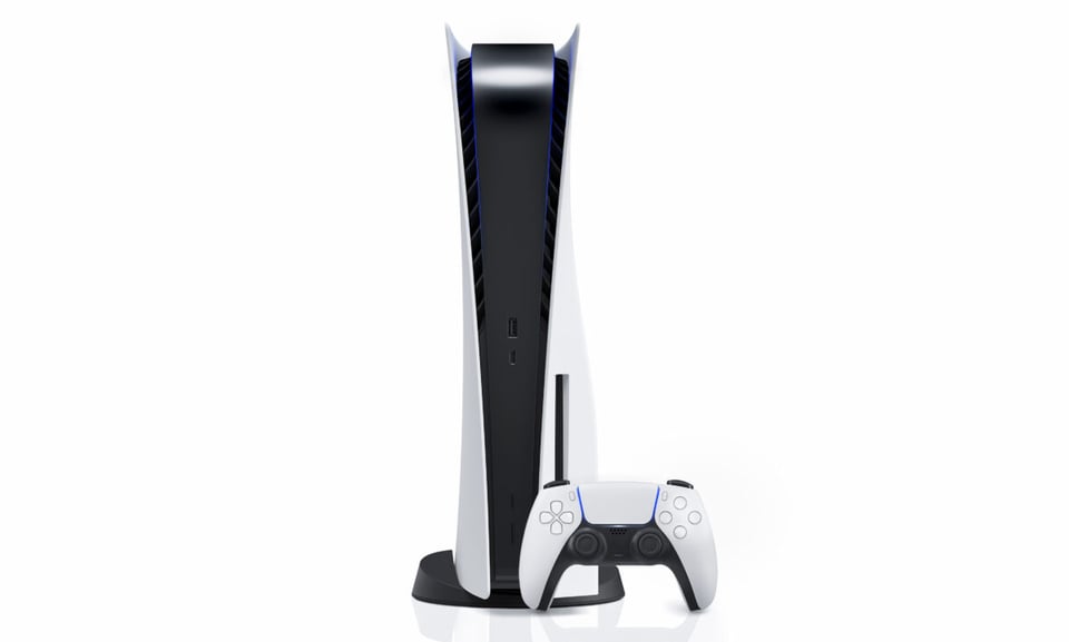 PS5, white, background, controller, dualsense