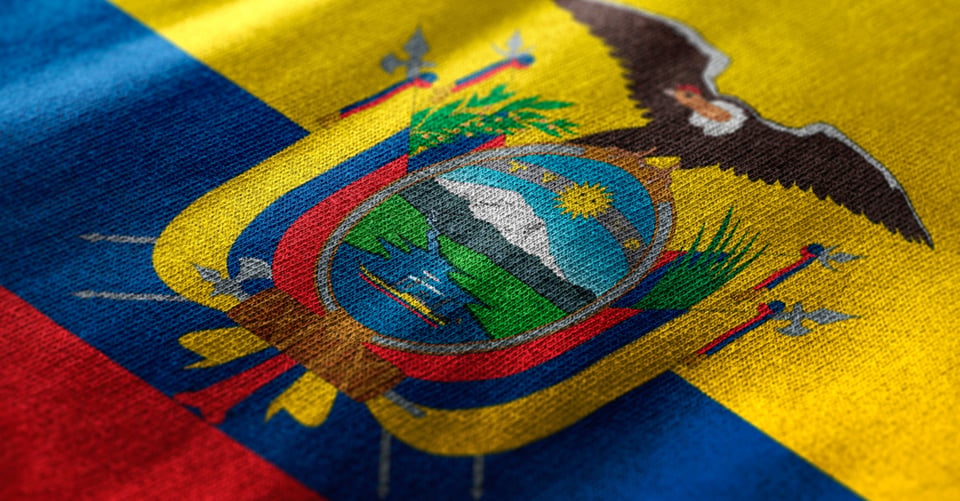 Flag of Ecuador, which is one of the rivals in the world