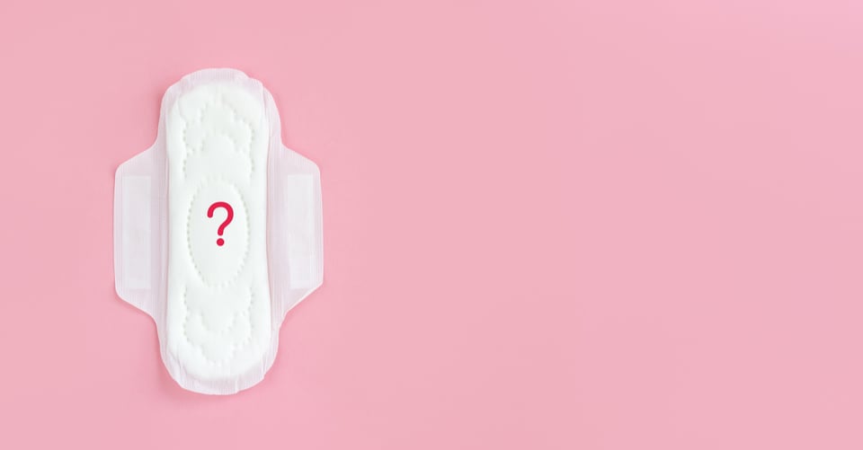 Toalla femenina como idea de menstruación