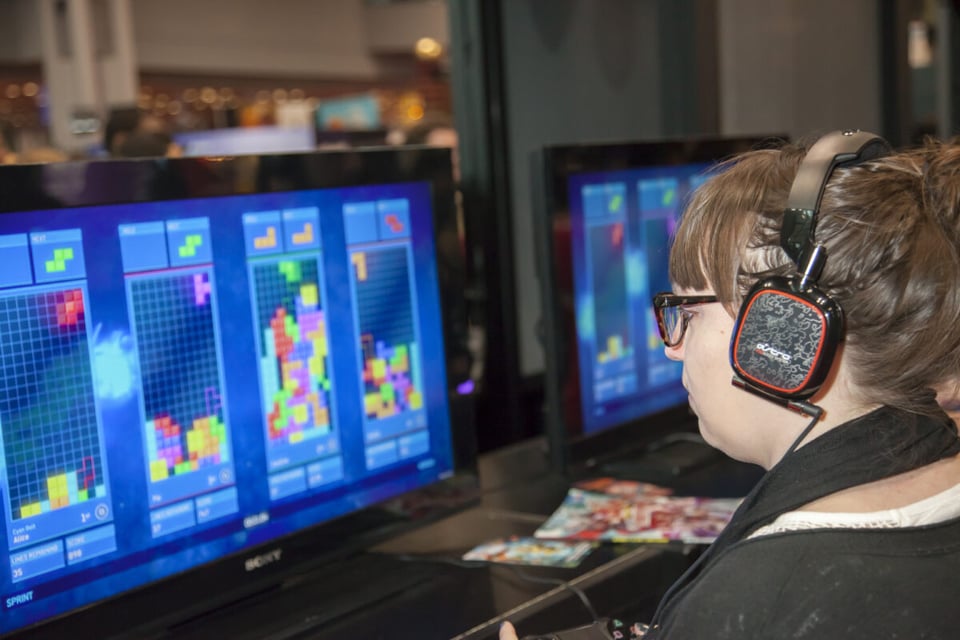Child, game, tetris, video games, gaming