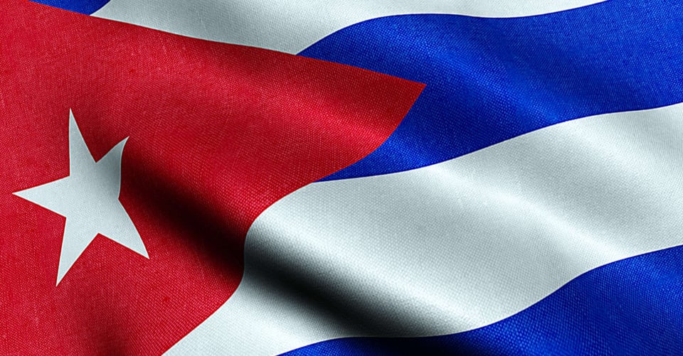The flag of Cuba as a sign predicting the death of Fidel Castro