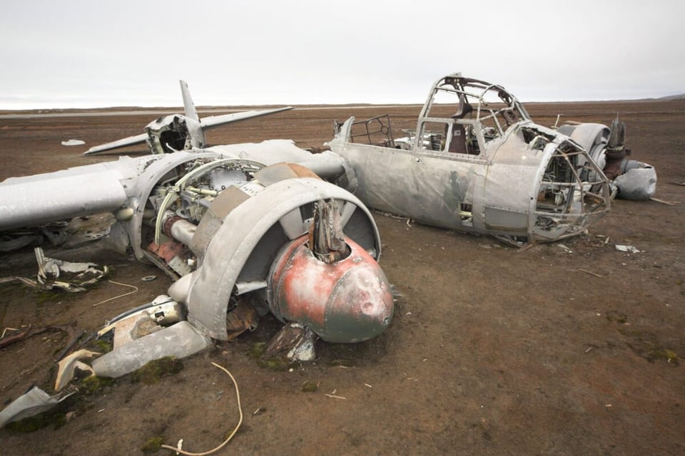Aeronave destrozada
