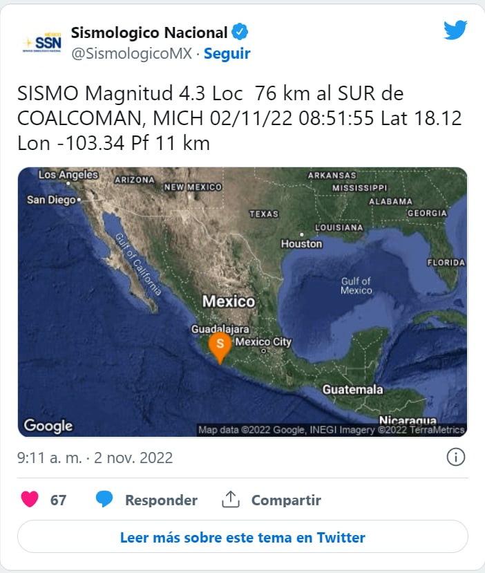 Sismo Día de Muertos