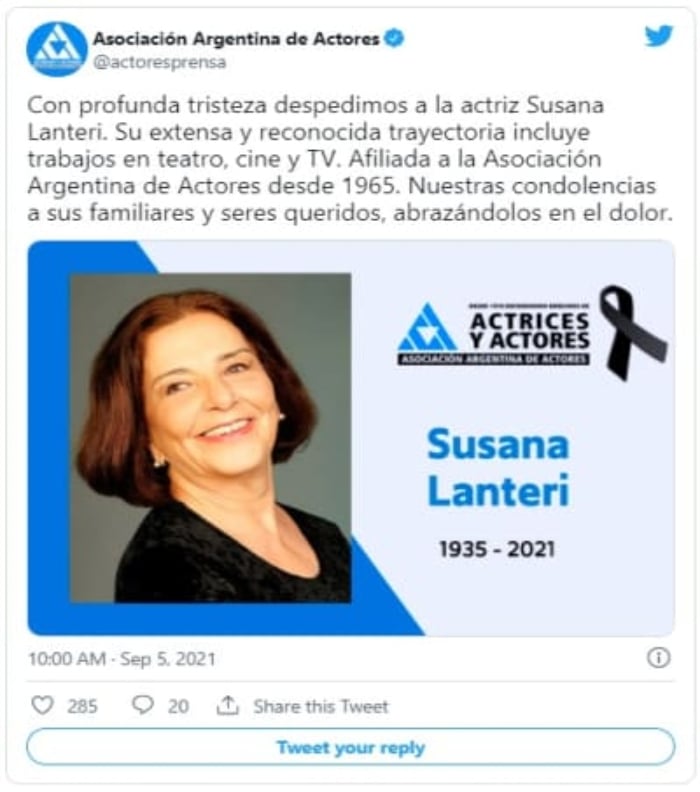 Actress Susana Lanteri, famous soap opera villain, dies