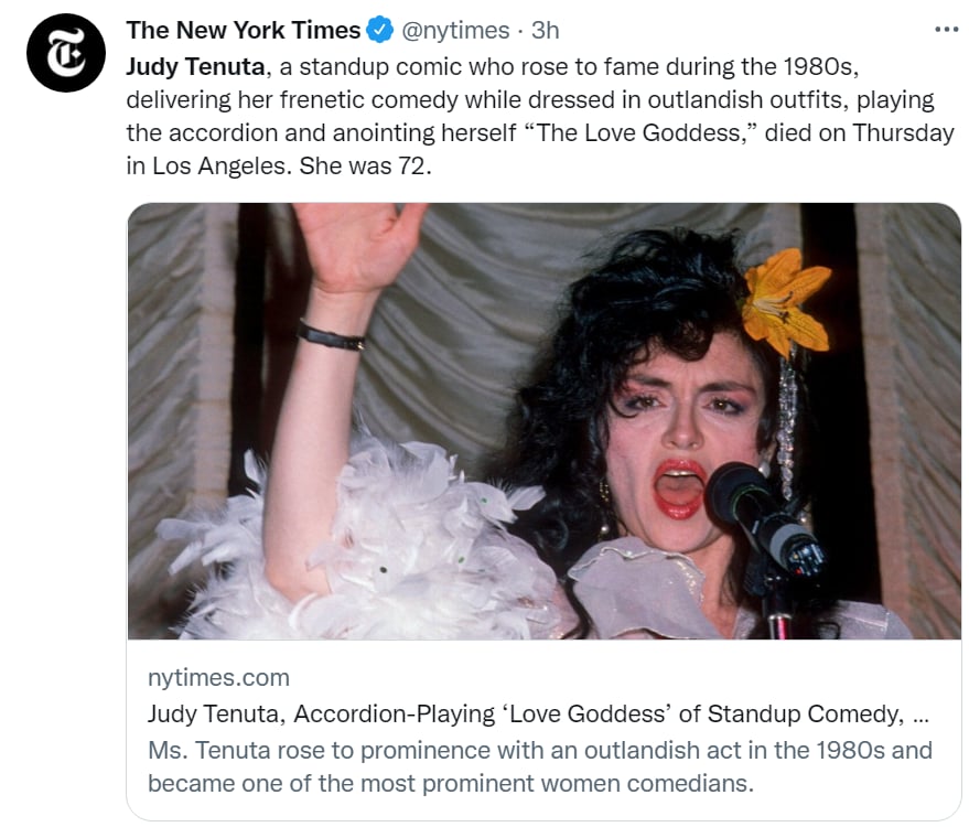 Judi Tenuta dies