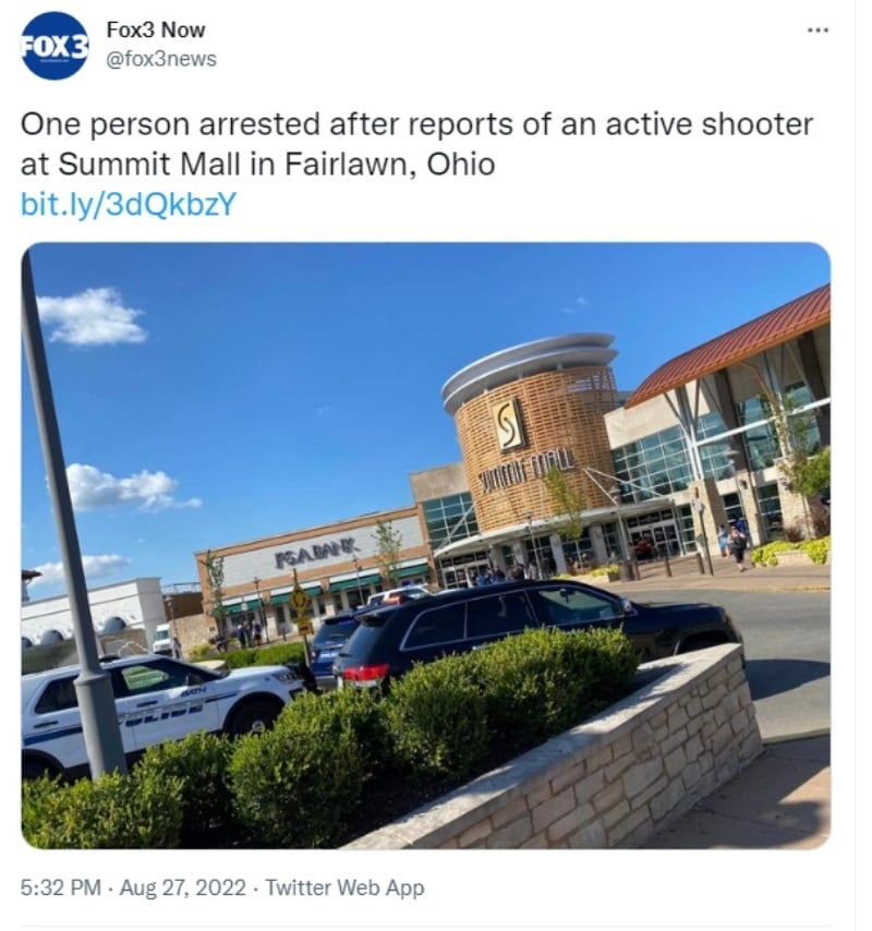 Hombre armado Summit Mall: Evacuan el centro comercial