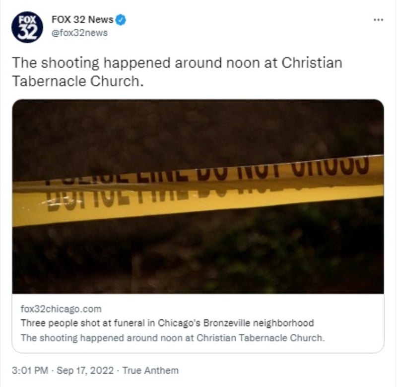 Tiroteo funeral iglesia Chicago: Reportan varios heridos