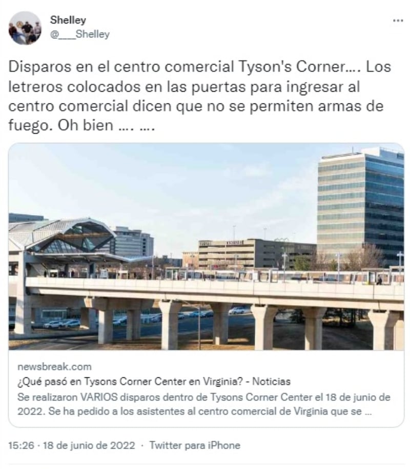 Tiroteo mall Virginia: Identifican posible sospechoso