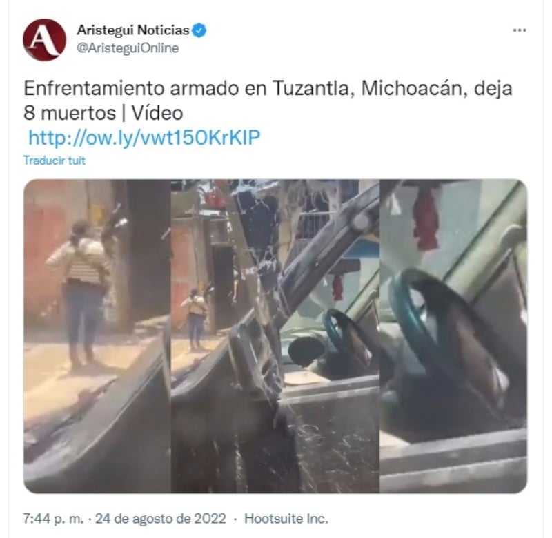 Tiroteo Tuzantla saldo mortal: Ocho personas muertas