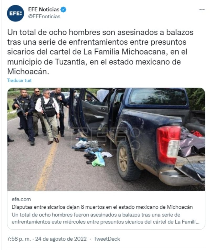 Tiroteo en Tuzantla deja saldo mortal
