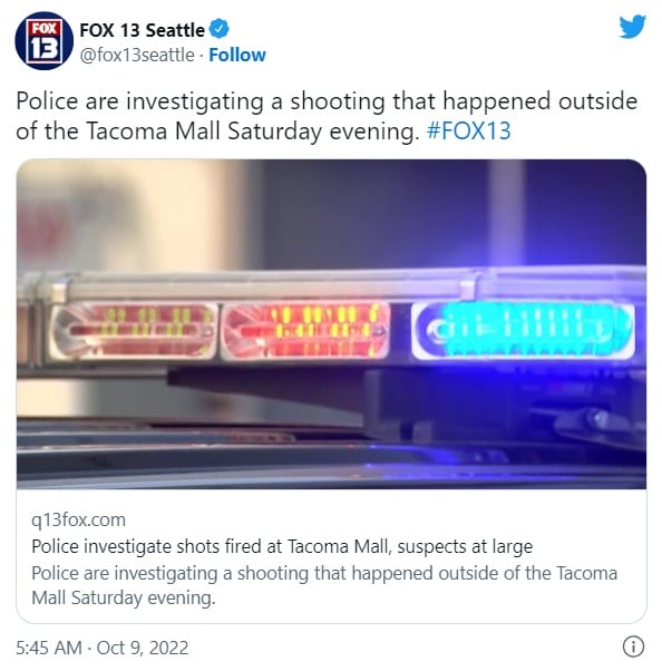 tiroteo en el Tacoma Mall