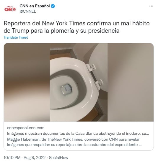 Trump flushed official documents down the toilet