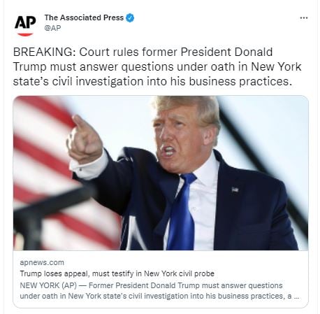 Trump lost the appeal