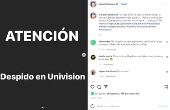 A new dismissal at Univisión, host of Despierta América says goodbye
