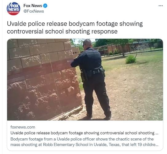 Policía libera video de cámara policial durante tiroteo en Uvalde