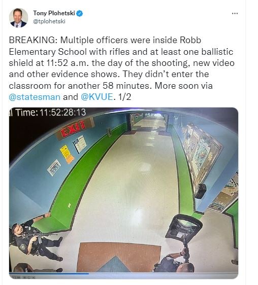 They reveal the first photo of the interior of the school while Salvador Ramos attacked