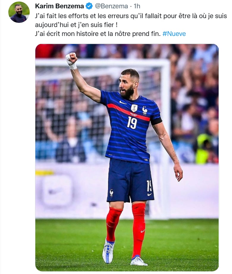 Karim Benzema retira Francia